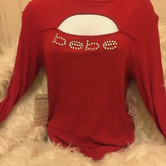 Bebe Limited Edition Cut Rhinestone Top NWT - Picture 2 of 3